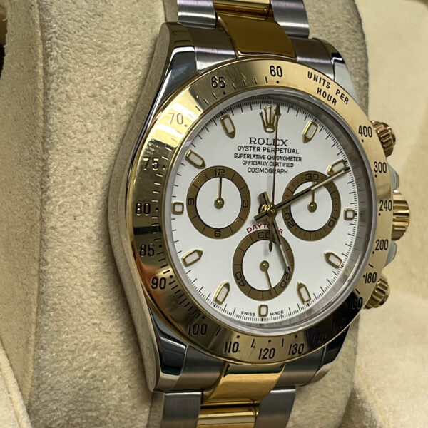Rolex Cosmograph Daytona 40MM White Dial Two-Tone Oyster Bracelet (116523)