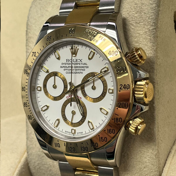 Rolex Cosmograph Daytona 40MM White Dial Two-Tone Oyster Bracelet (116523)