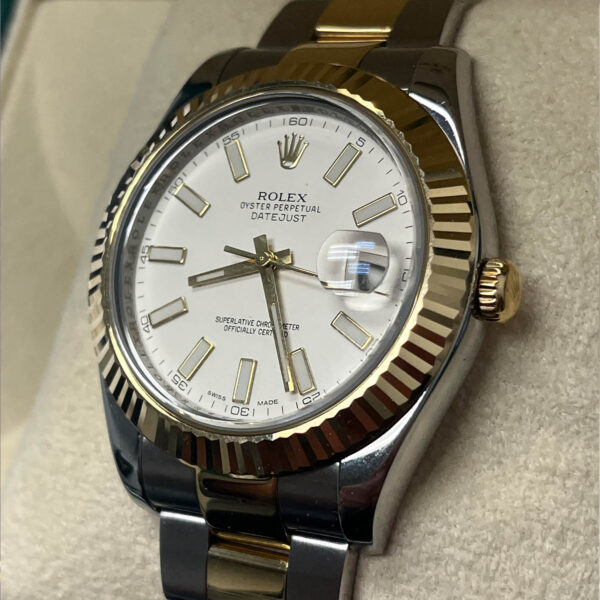 Rolex Datejust II 41MM White Dial Two-Tone Bracelet (116333)