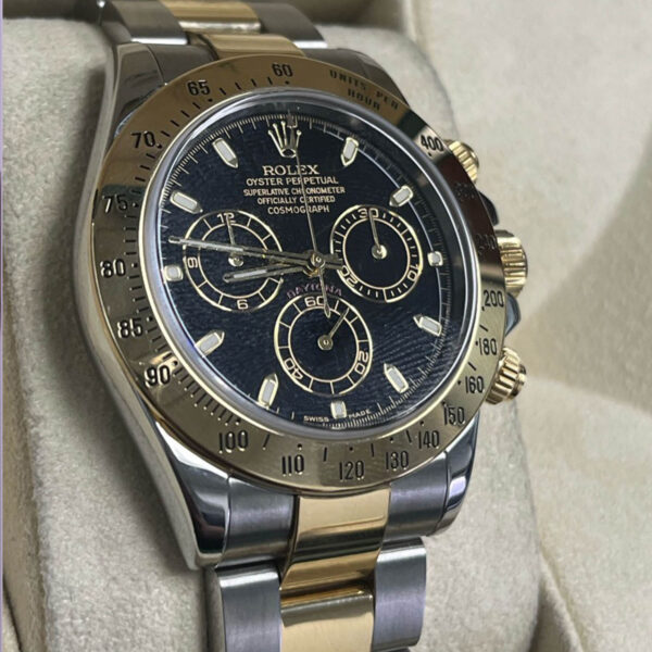 Rolex Cosmograph Daytona 40MM Black Dial Two-Tone Oyster Bracelet (116523)